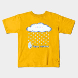 raindrops fall, raindrops, cute, lovely, adorable, charming, sweet raindrops Kids T-Shirt